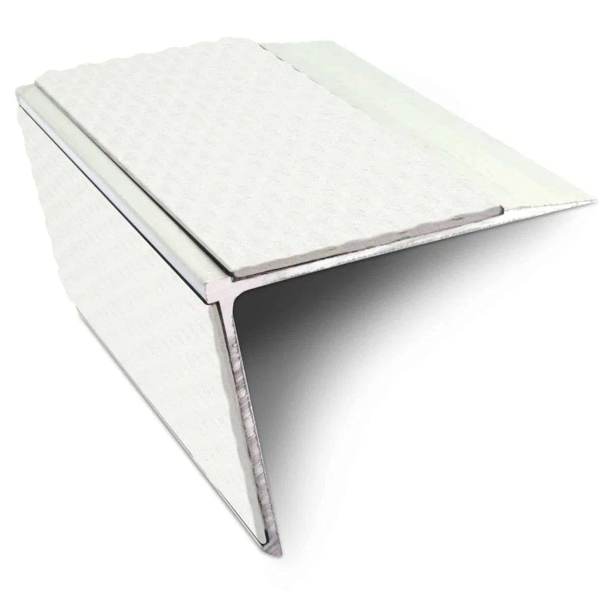 NSL28 75 x 58mm DDA-Compliant Aluminium Stair Nosing with PVC Anti-Slip Insert
