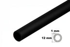 PVC Plastic Round Pipe Tube Black -1m / 39.37" Length