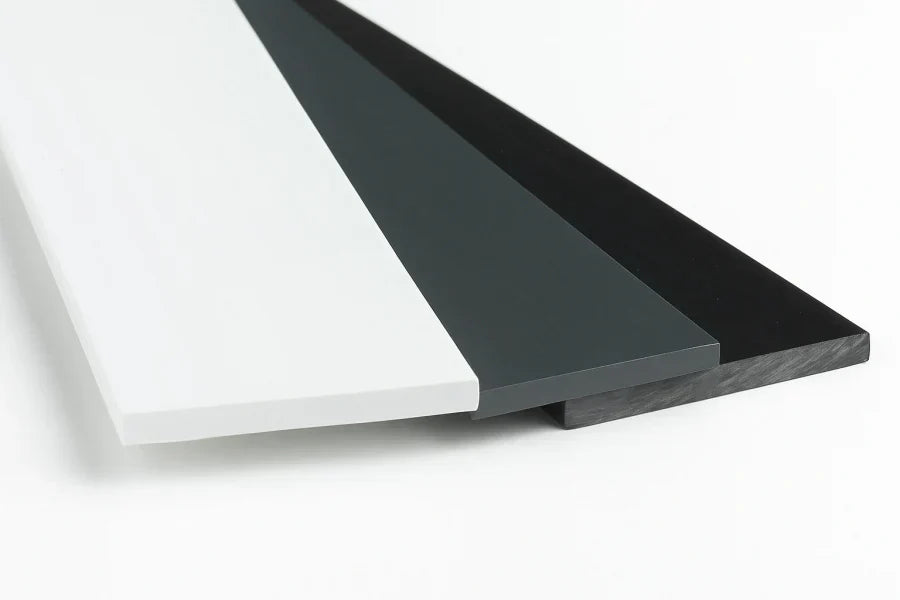 PVC Plastic TW Black White Anthracite Flat Bar Strip