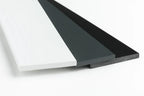 PVC Plastic TW Black White Anthracite Flat Bar Strip