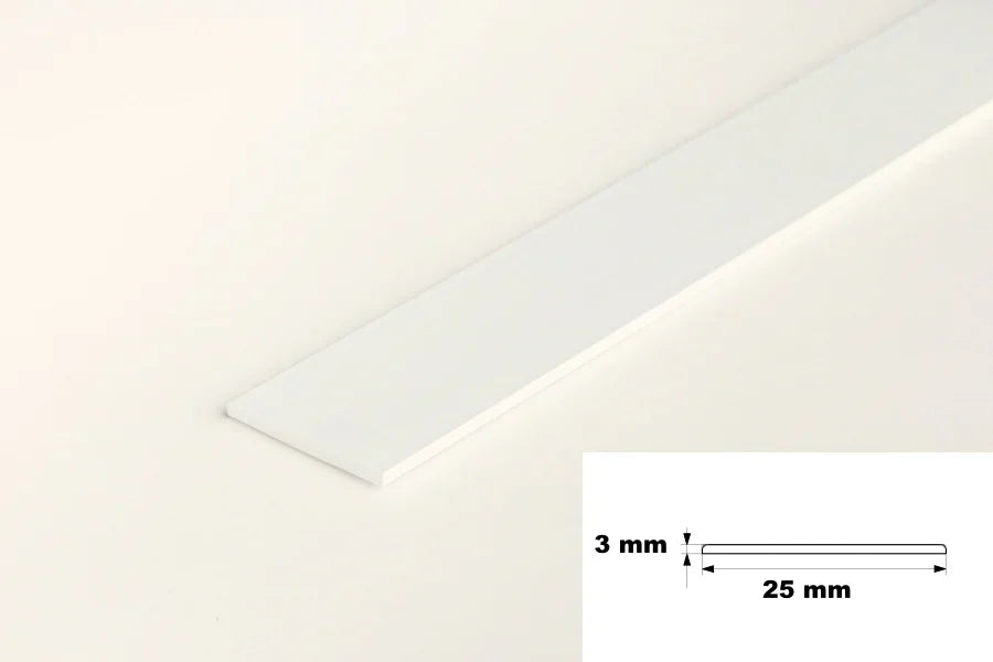 PVC Plastic TW Black White Anthracite Flat Bar Strip