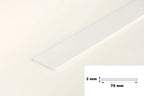 PVC Plastic TW Black White Anthracite Flat Bar Strip
