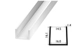 PVC U Channel Black & White Rigid Plastic TW Profile Edge Trim