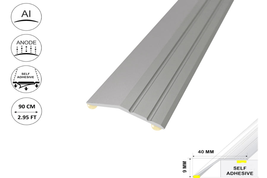 Aluminium Ramp Door Threshold Strip 900 MM Length Self-Adhesive Anodised Door Floor Bar Edge Trim IP11/S