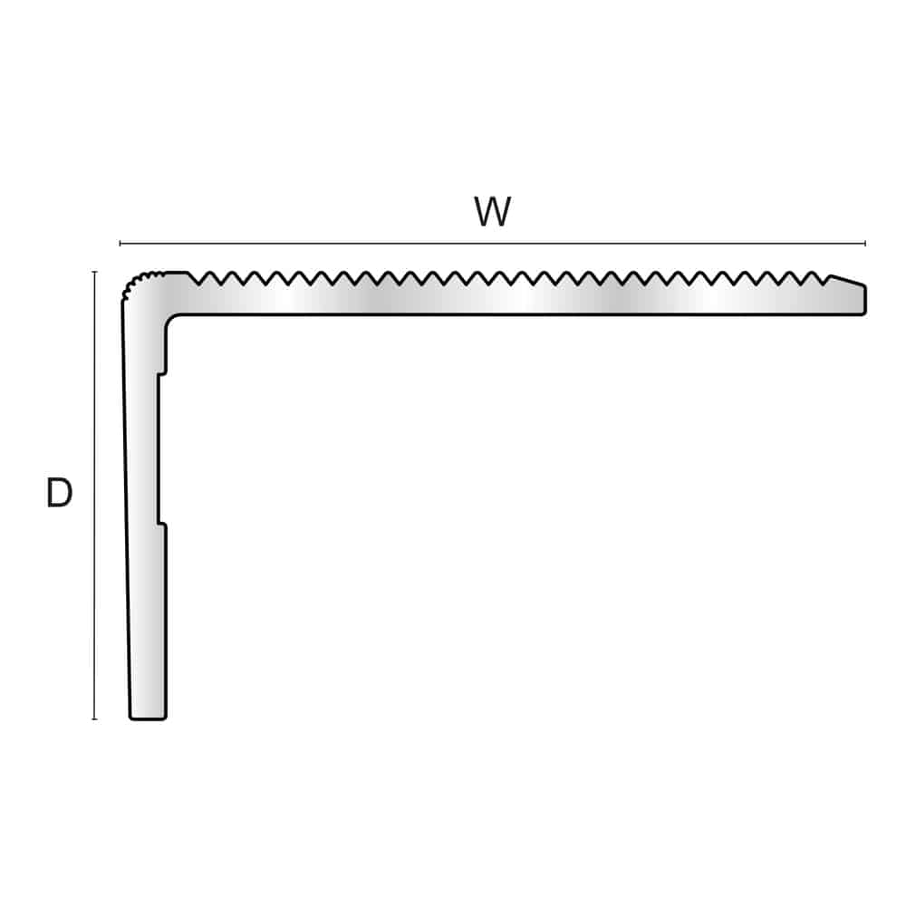 NRA50 – Retro fit Aluminium Stair Nosing