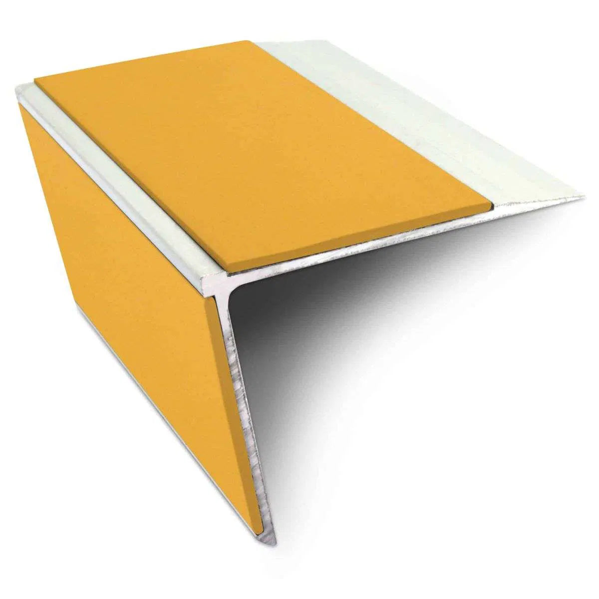 NSL28 DDA Compliant Aluminium Stair Nosing 75x58mm – Non-Slip Edge Trim with PVC Insert