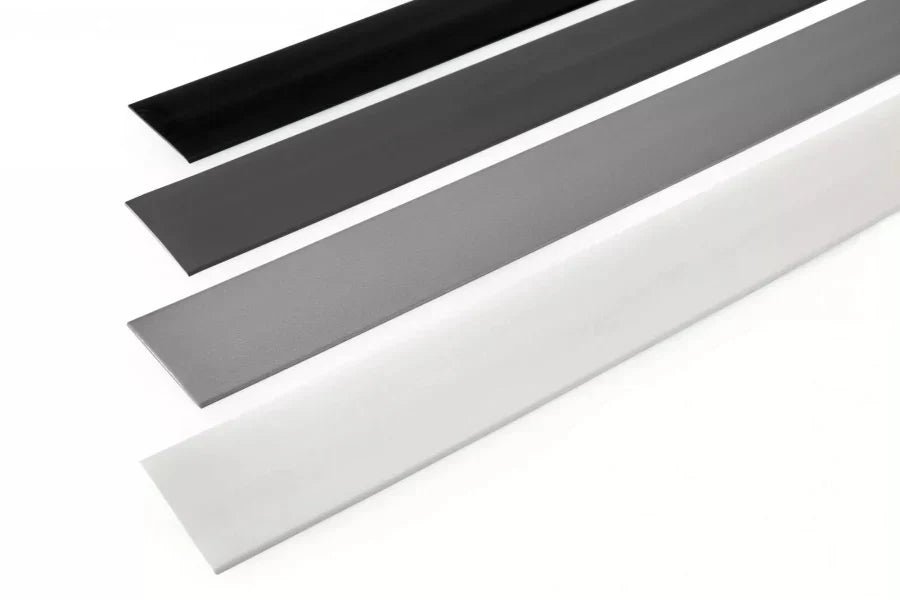 Self-Adhesive PVC Plastic Roll Black White Anthracite Cover Strip Flat Bar