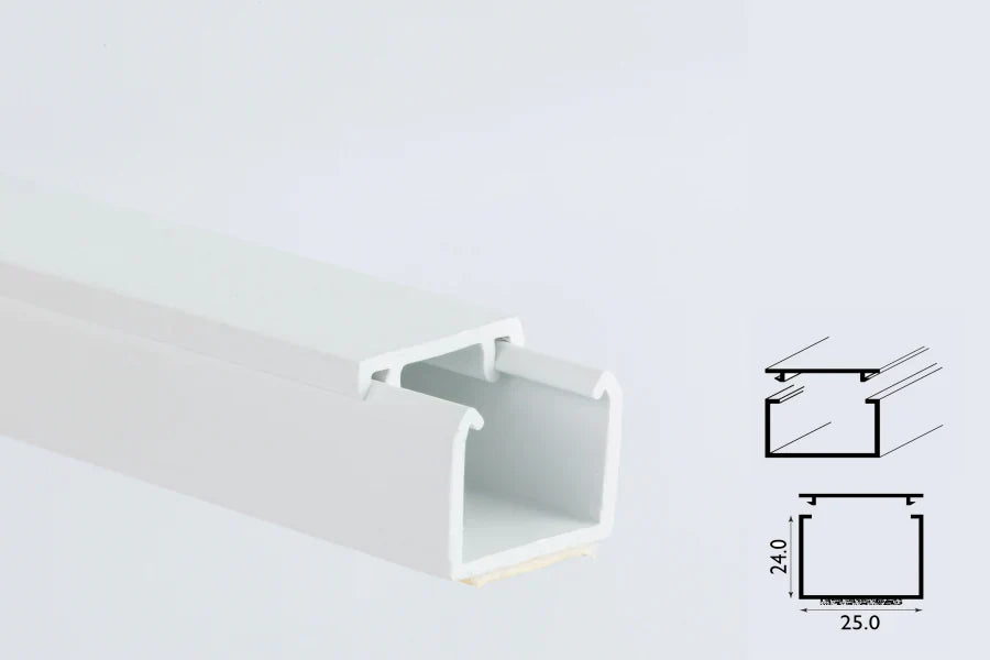 Self-Adhesive White PVC Plastic Cover Mini Cable Trunking Wire Conduit