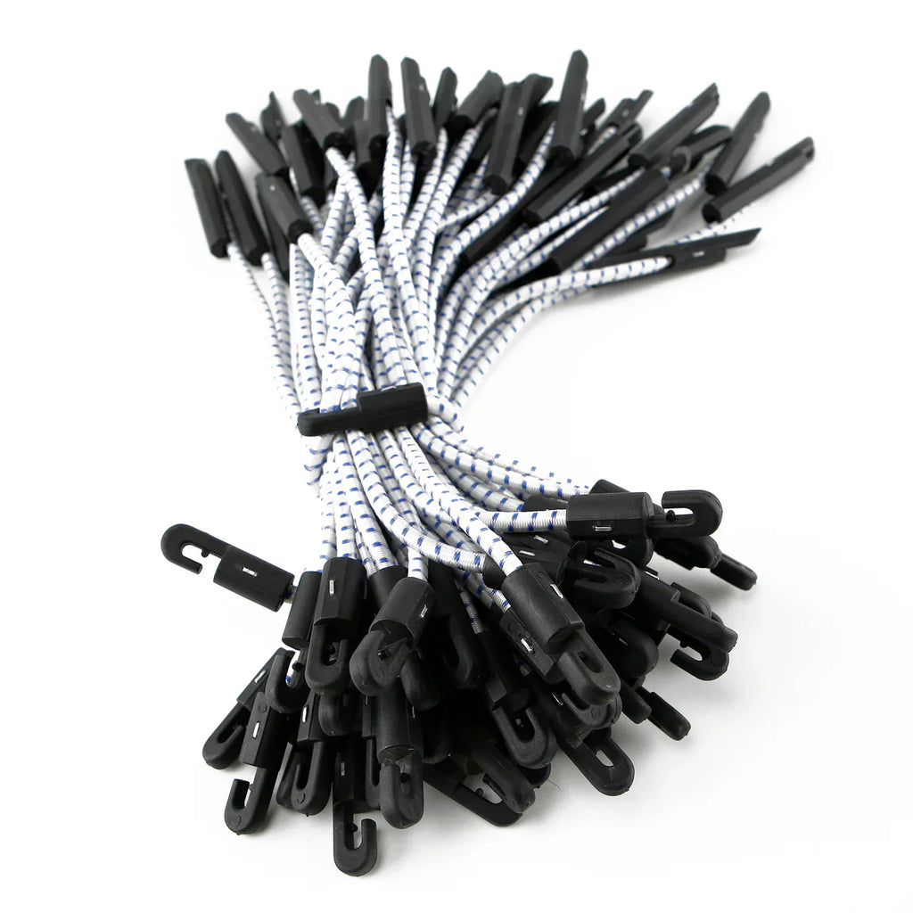 Bungee Cord Ties 30cm Heavy Duty Pack of 25 – Professional Elastic Fasteners for Scaffold Sheeting and Debris Netting