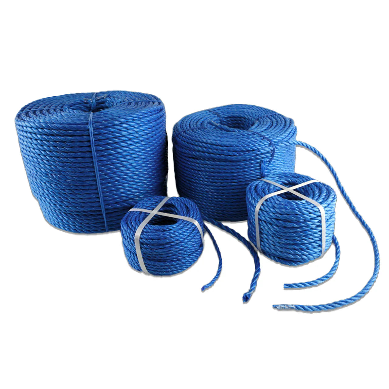 Blue Polypropylene Rope Coil 220m – Heavy Duty General Purpose Utility Rope for Construction and Agriculture