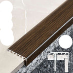 Wooden strip with UPVC label on a white background