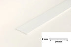 White PVC Plastic Bar Strip Roll Flat Architrave Trim Various Sizes