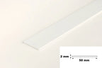 White PVC Plastic Bar Strip Roll Flat Architrave Trim Various Sizes