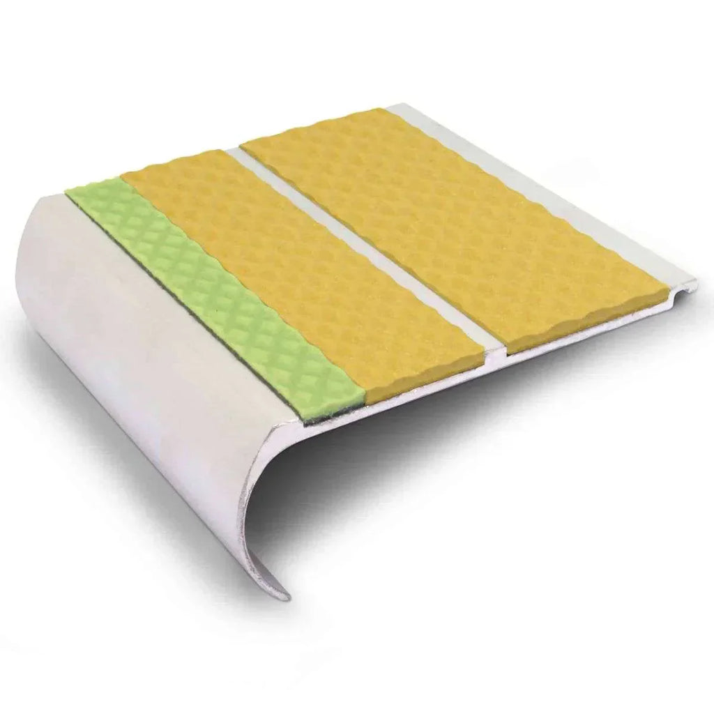 AHD13 91 x 35mm Aluminium Tredsafe Non Slip Stair Edge Protector