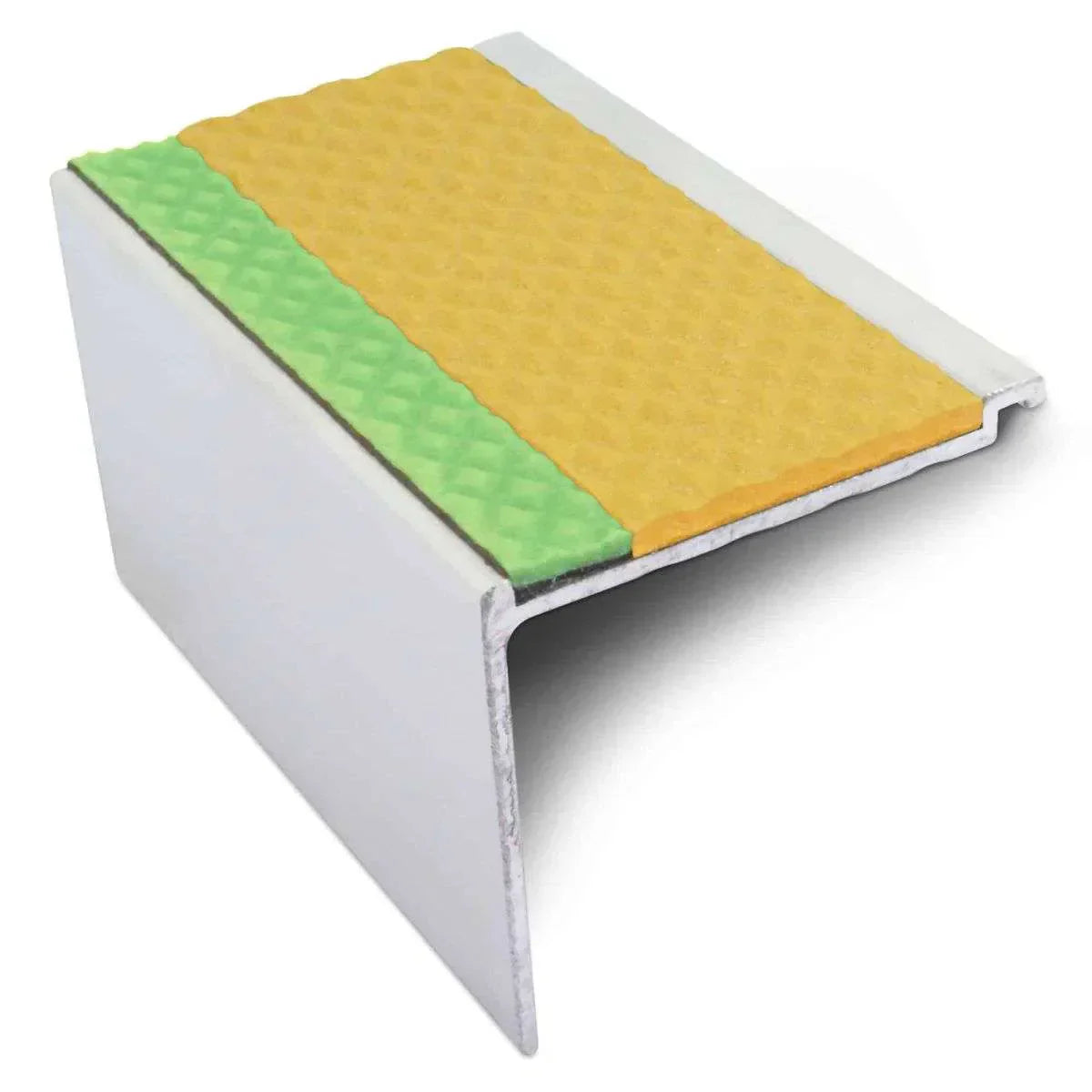 AHD17 60 x 55mm Aluminium Tredsafe DDA-Compliant Non Slip Stair Nosing