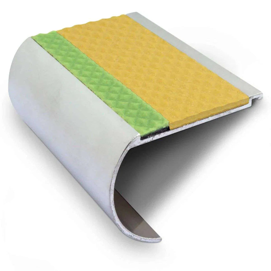 AHD08 71 x 55mm Aluminium Tredsafe Non Slip Stair Edge Protection