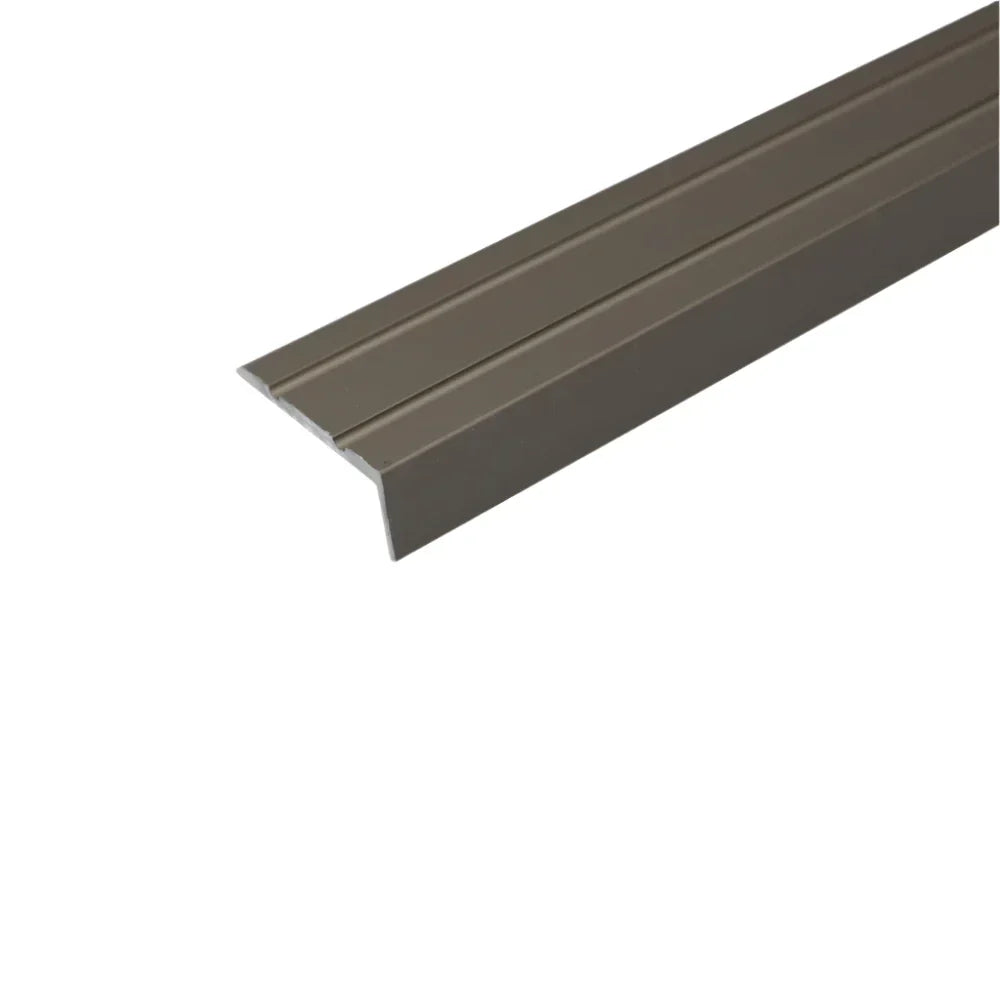 A31 25 x 10mm Anodised Aluminium Self Adhesive Stair Nosing Edge Trim