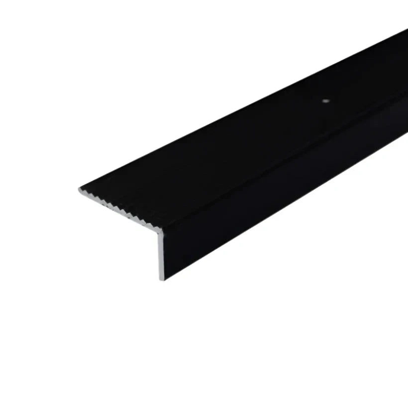 A33 40 x 20mm Anodised Aluminium Non Slip Ribbed Treads Stair Nosing Edge Trim
