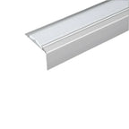 A38 - 46 x 30mm Anodised Aluminium Non Slip Rubber Stair Nosing Edge Trim