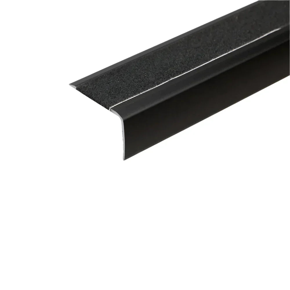 A44 41 x 26.6mm Anodised Aluminium Non Slip Stair Nosing Edge Trim With Tape