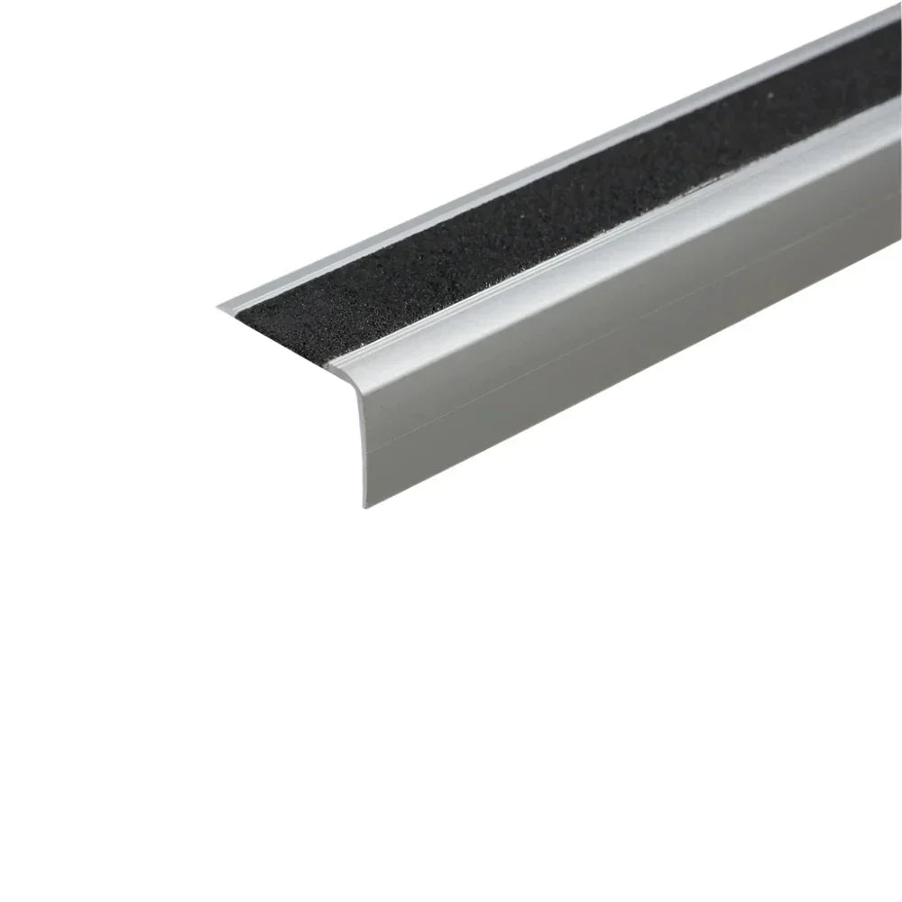 A44 41 x 26.6mm Anodised Aluminium Non Slip Stair Nosing Edge Trim With Tape