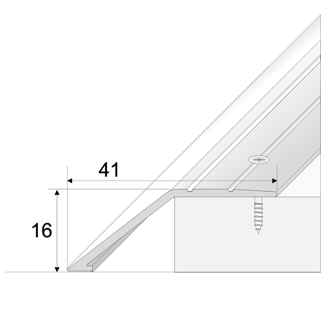 A47 41mm Anodised Aluminium Ramp Door Threshold
