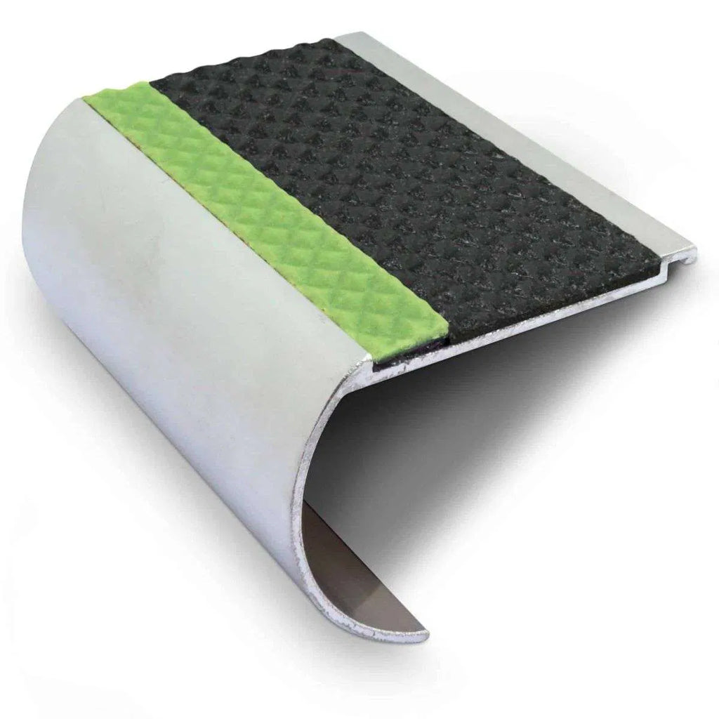 AHD08 71 x 55mm Aluminium Tredsafe Non Slip Stair Edge Protection