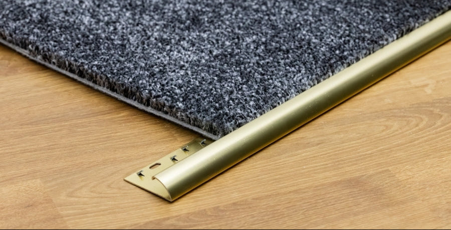 Cover Strip For Carpet Profile Metal Single Edge Trim 1000 MM Length Anodised Aluminium - DTC10