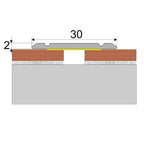 A02 30mm Aluminium Wood Effect Flat Self Adhesive Door Threshold Strip