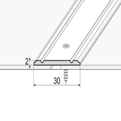 A02 30mm Anodised Aluminium Flat Door Threshold Strip