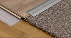 Aluminium Door Threshold Strip 38 MM x 1 M & 2 M Length Carpet to Lamnate Anodised Screw-Fix Silver & Gold - LPOR