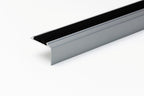 Aluminium Stair Nosing with Rubber Insert 46 MM x 30 MM x 1.2 M & 2.4 M Length Anodised Anti-Slip- PS6