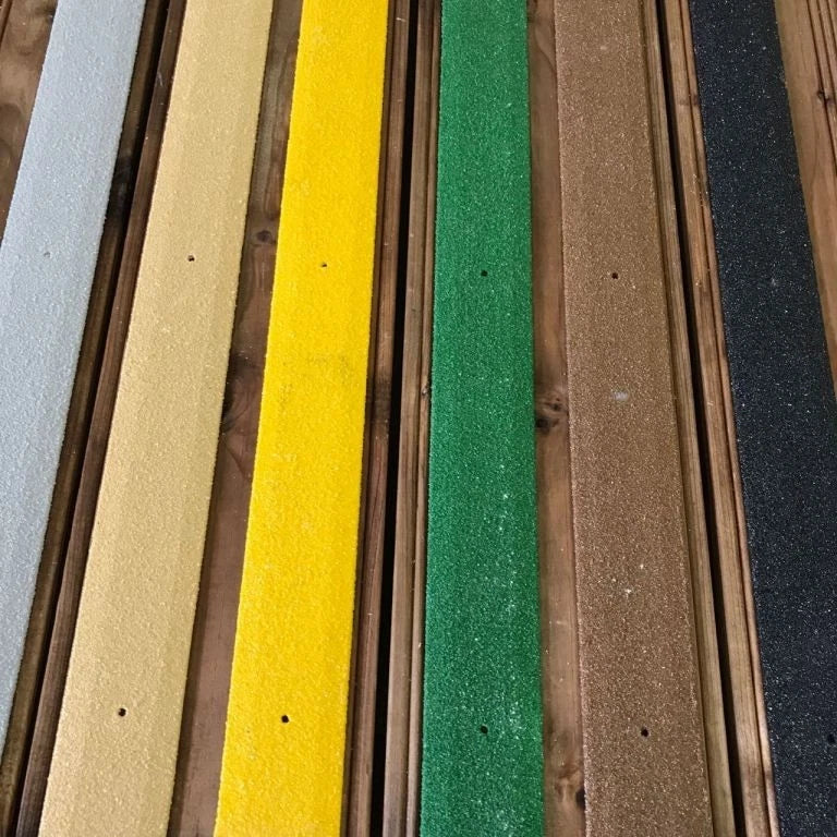 Anti-Slip Decking Strips 50mm & 90mm – GRP TreadGrip | Pre-Drilled, Free Screws