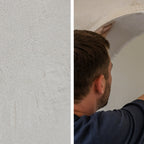 25x25mm flexible PVC arch corner bead being fitted around a curved plaster arch
