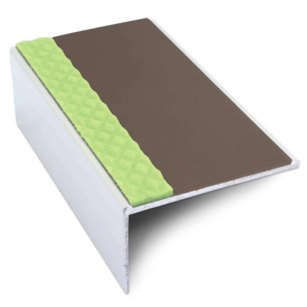 ASL01 56x32mm Aluminium Non Slip Stair Nosing Edge Trim With Pvc Insert