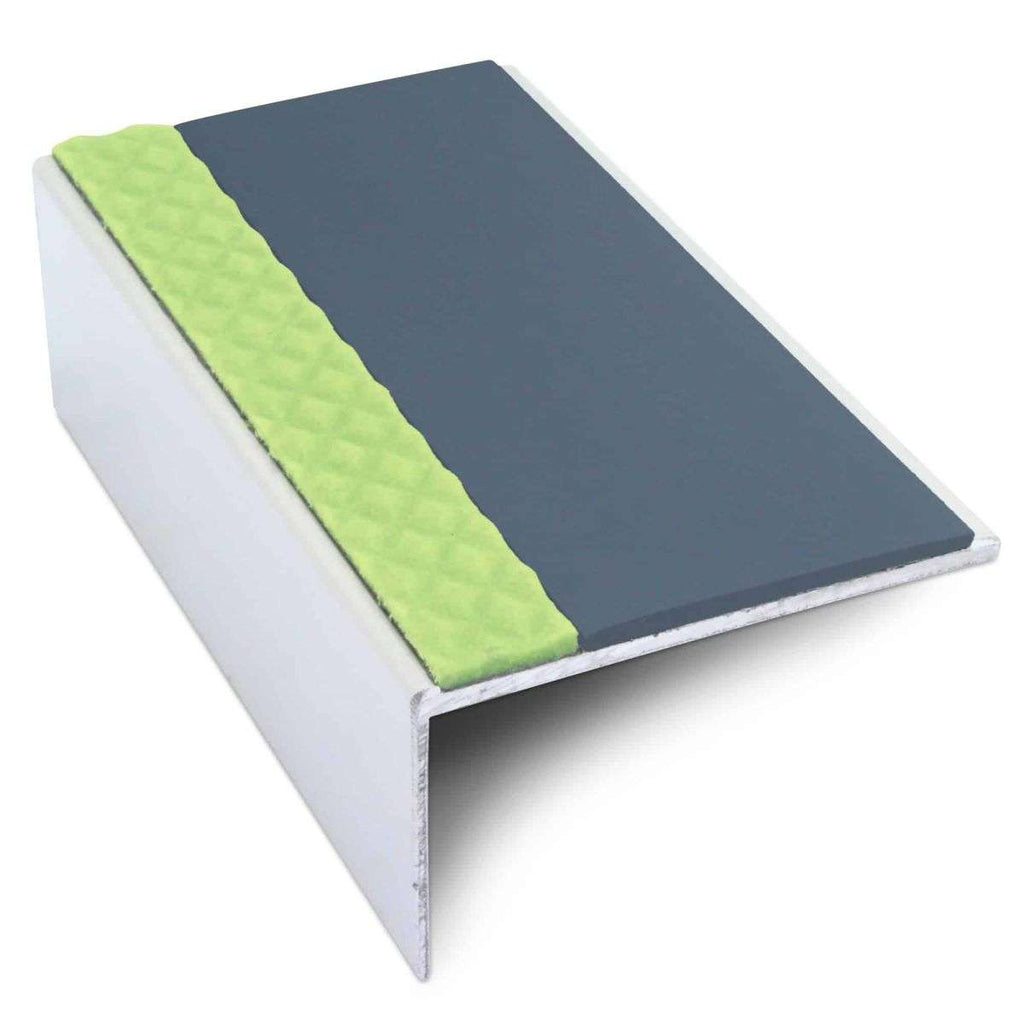 ASL01 56x32mm Aluminium Non Slip Stair Nosing Edge Trim With Pvc Insert