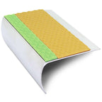 ASL TredSafe DDA Compliant Aluminium Non Slip Stair Nosing Edge Trim With Pvc Insert (20 57x55mm )