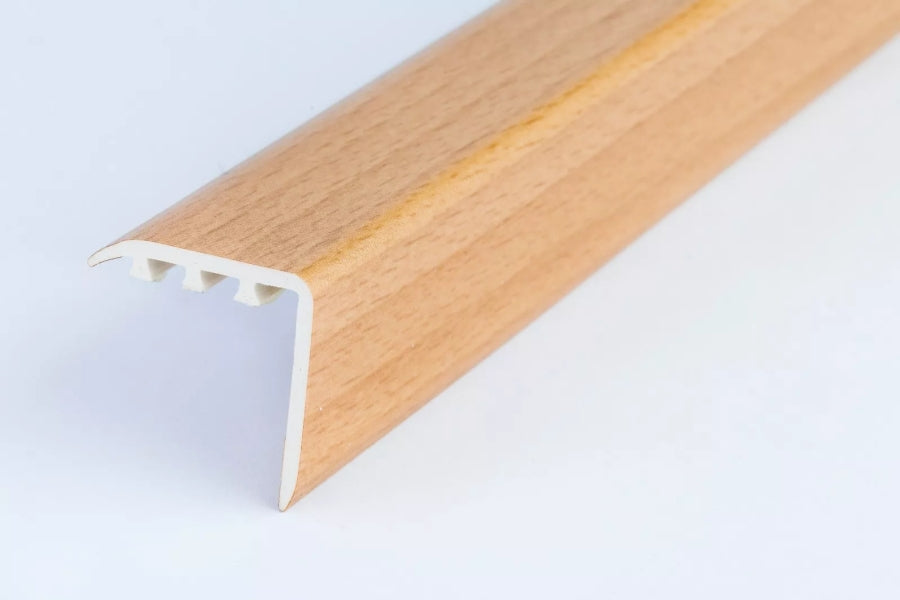 uPVC Stair Nosing 30 MM x 30 MM x 0.9 M Length Wood Effect Profile