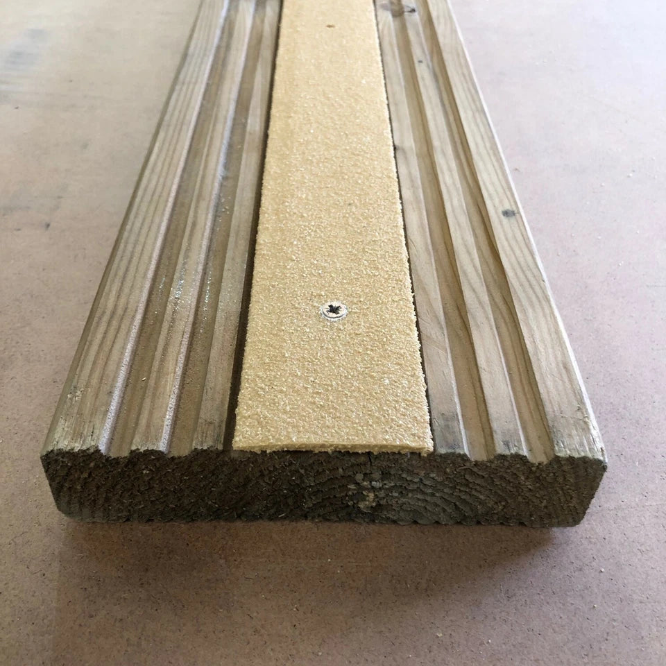 Anti-Slip Decking Strips 50mm & 90mm – GRP TreadGrip | Pre-Drilled, Free Screws