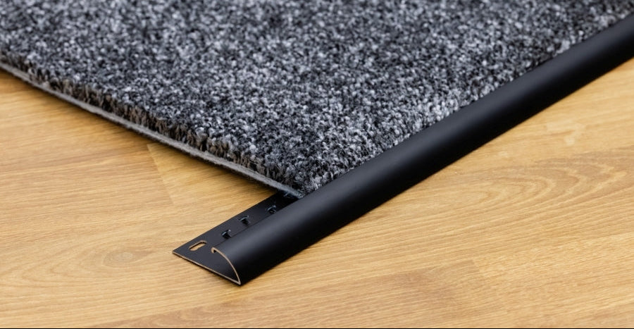 Cover Strip For Carpet Profile Metal Single Edge Trim 1000 MM Length Anodised Aluminium - DTC10