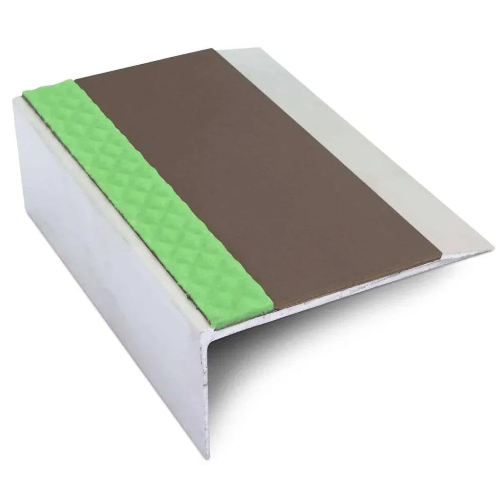 ASL15 66x32mm Aluminium Non Slip Stair Nosing Edge Trim With Pvc Insert