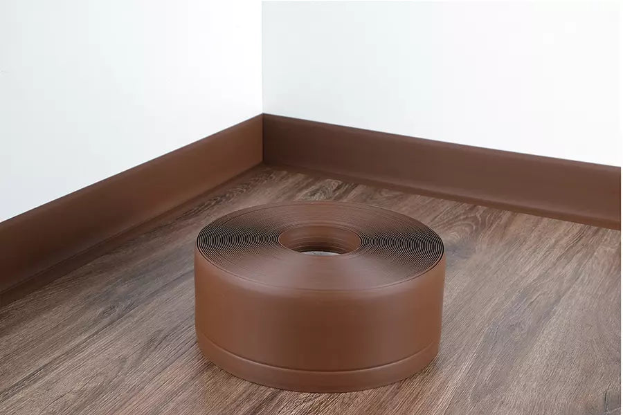 Flexible PVC Skirting Board 70×20mm – 10m Soft Floor & Wall Edge Trim Roll