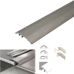 Metallic strip with brushed effect and technical details on a white background
