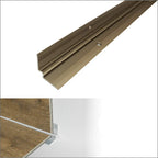 Metallic strip with specifications and a sample application on a white background