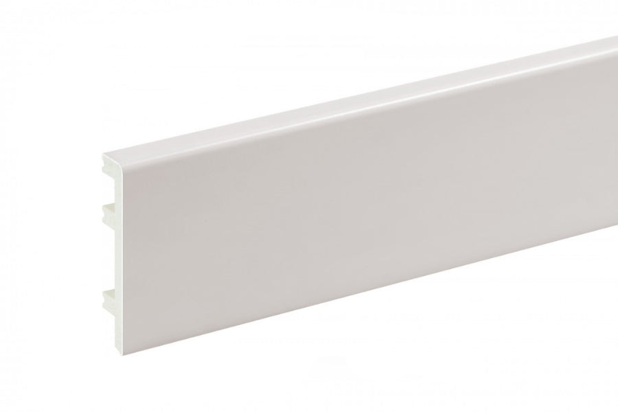 80 MM x 15 MM x 2200 MM Length – PVC Skirting Board -White / Black / Cashmere- Status Line