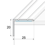 A36 25 x 20mm Aluminium Wood Effect Self Adhesive Stair Nosing Edge Trim