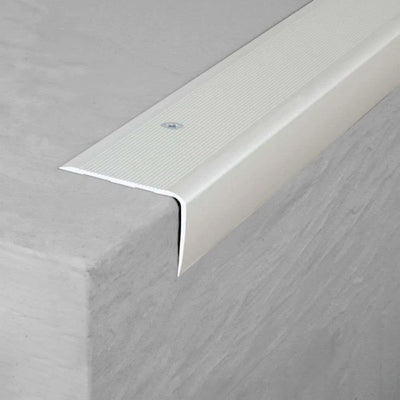 A42 41 x 26.6mm Anodised Aluminium Non Slip Ribbed Treads Stair Nosing Edge Trim