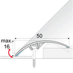 A65 50mm Aluminium Wood Effect Door Threshold Strip