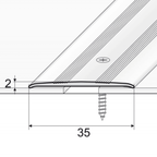 A08 35mm Anodised Aluminium Flat Door Threshold Profile
