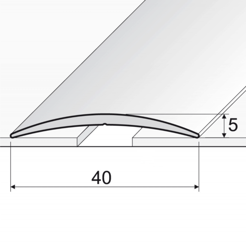 A13 40mm Aluminium Wood Effect Self Adhesive Door Threshold Strip
